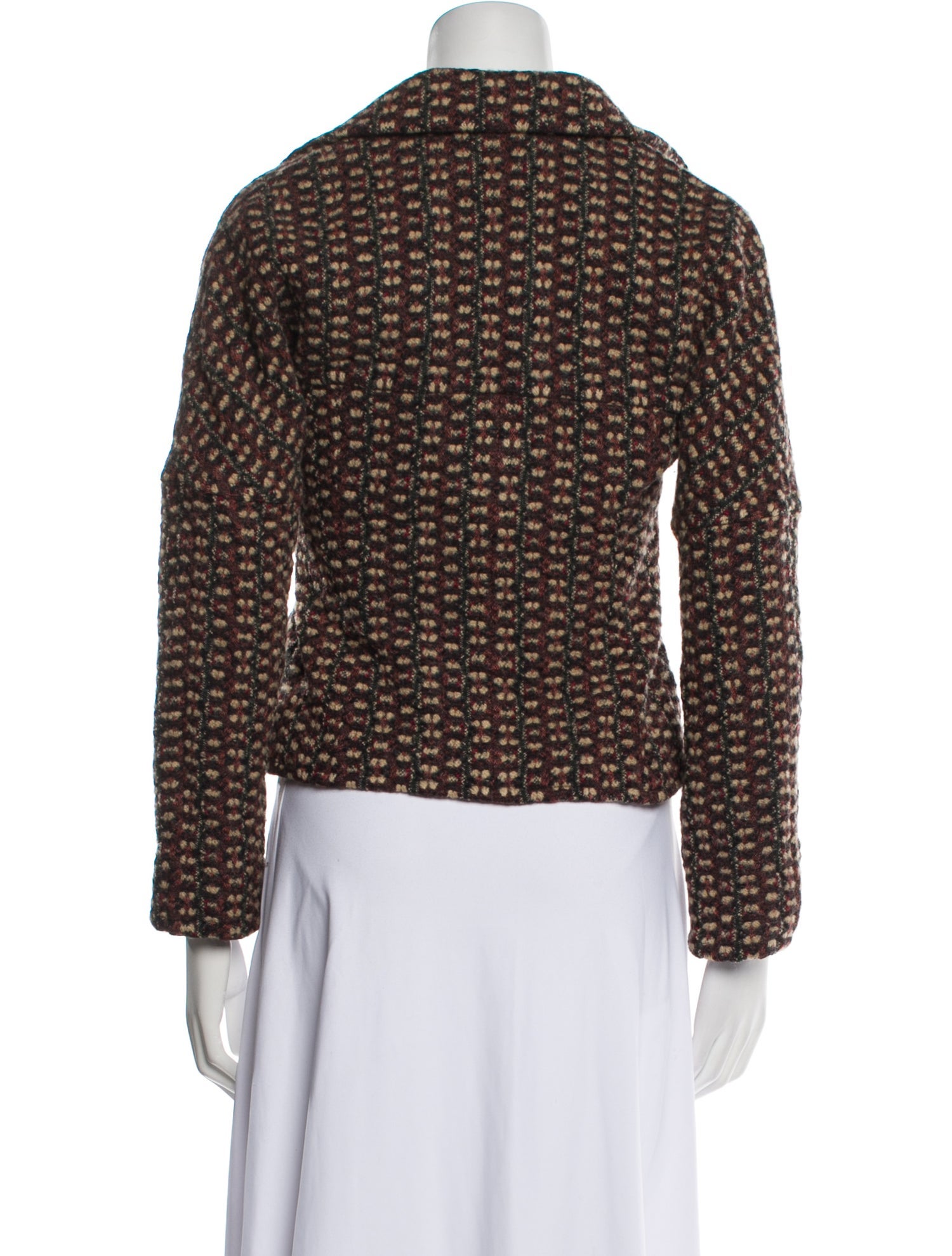 Dries Van Noten Wool Tweed Pattern Jacket